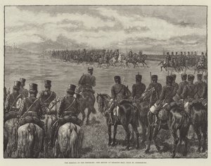 La rencontre des empereurs, la revue à Krasnoe Selo, près de Saint-Pétersbourg